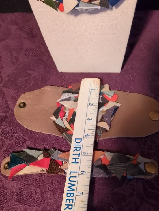 Artisan Handmade Patchwork Leather Necklace and 2 Bracelets Set Multicolored - Picture 5 of 11